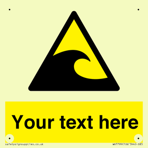 Custom warning tsunami hazard zone